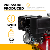 BE Power 3,200 PSI 5.2 GPM Truck Mount Cold Water Gas Pressure Washer - B3213HTBCS