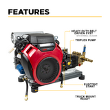 BE Power 4,000 PSI 8.2 GPM Cold Water Gas Pressure Washer - B4024HETBGS