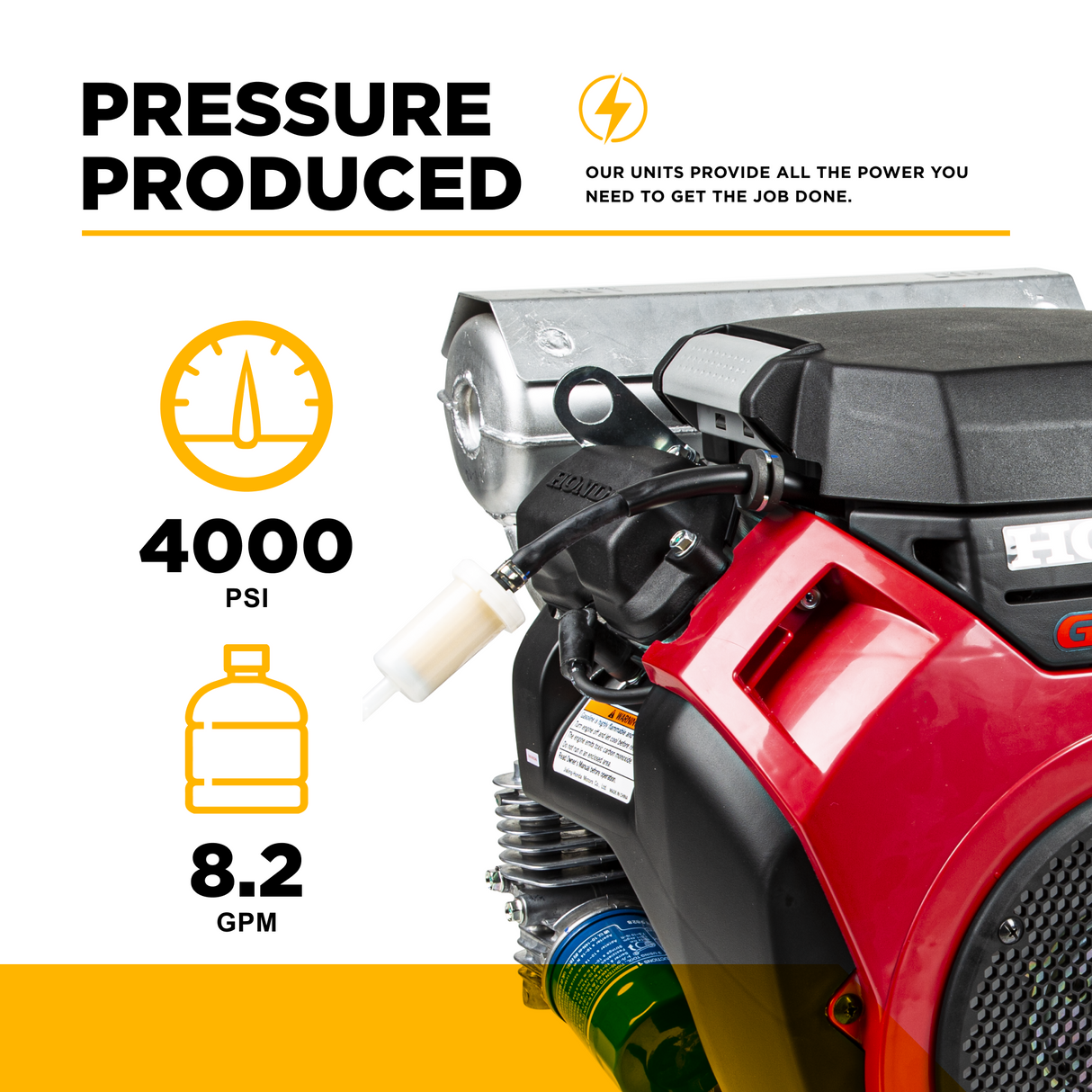 BE Power 4,000 PSI 8.2 GPM Cold Water Gas Pressure Washer - B4024HETBGS