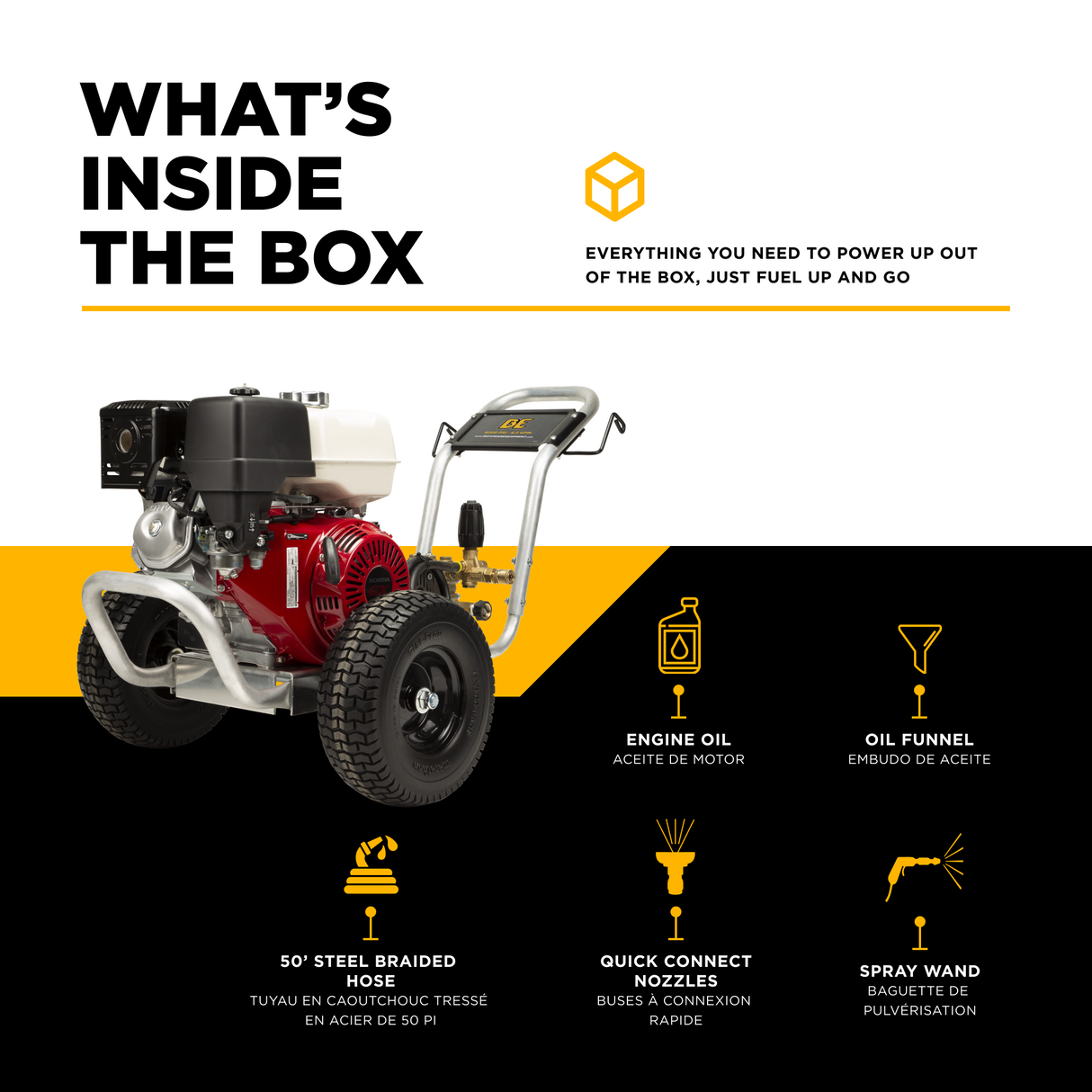 BE Power 4,200 PSI 4.2 GPM Cold Water Gas Pressure Washer - B4213HABCS