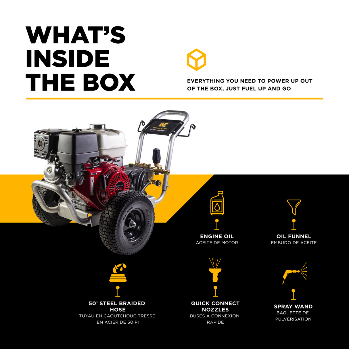 BE Power 4,200 PSI 4.2 GPM Cold Water Gas Pressure Washer - B4213HABGS