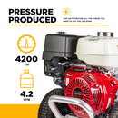 BE Power 4,200 PSI 4.2 GPM Cold Water Gas Pressure Washer - B4213HACS