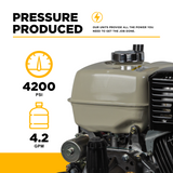 BE Power 4,200 PSI 4.2 GPM Cold Water Gas Pressure Washer - B4213HESCS