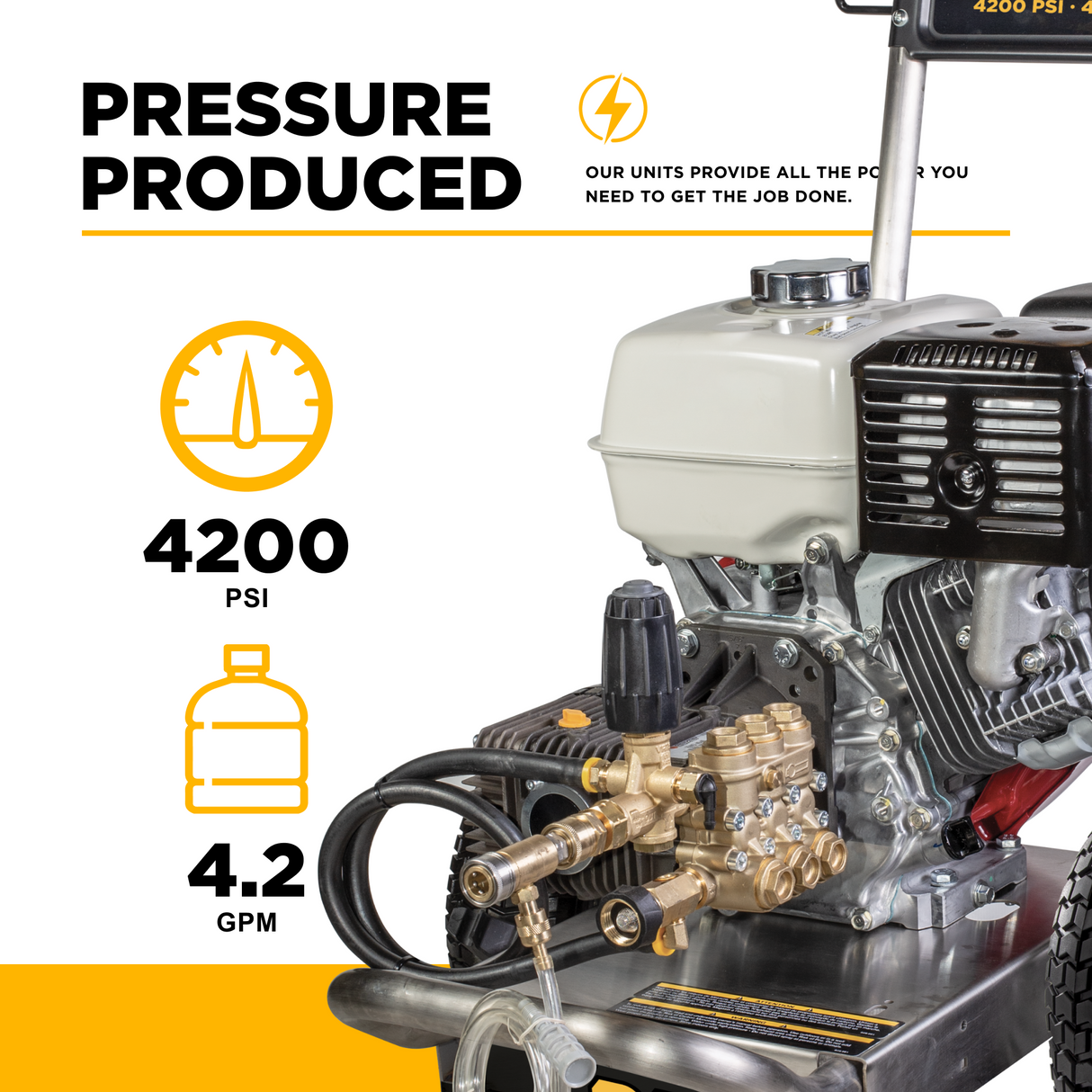BE Power 4,200 PSI 4.2 GPM Cold Water Gas Pressure Washer - B4213HSCS