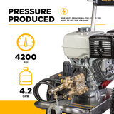 BE Power 4,200 PSI 4.2 GPM Cold Water Gas Pressure Washer - B4213HSCS