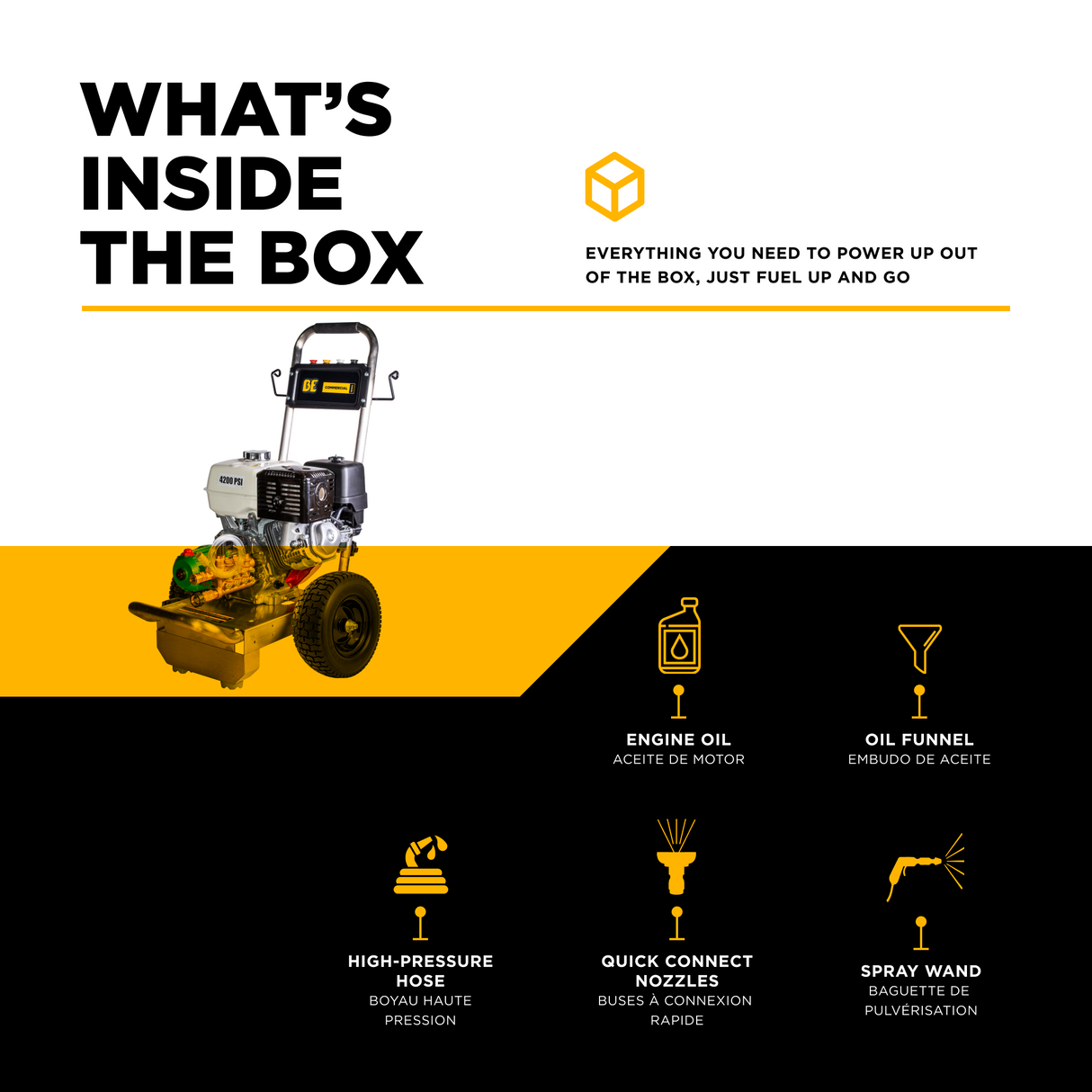 BE Power 4,200 PSI 4.2 GPM Cold Water Gas Pressure Washer - B4213HSJ