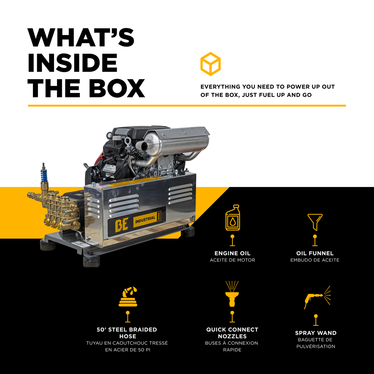 BE Power 4,200 PSI 8.5 GPM Cold Water Gas Pressure Washer - B4224HETBAS