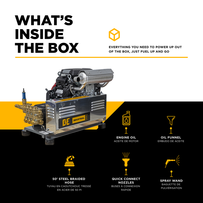 BE Power 4,200 PSI 8.5 GPM Cold Water Gas Pressure Washer - B4224HETBAS