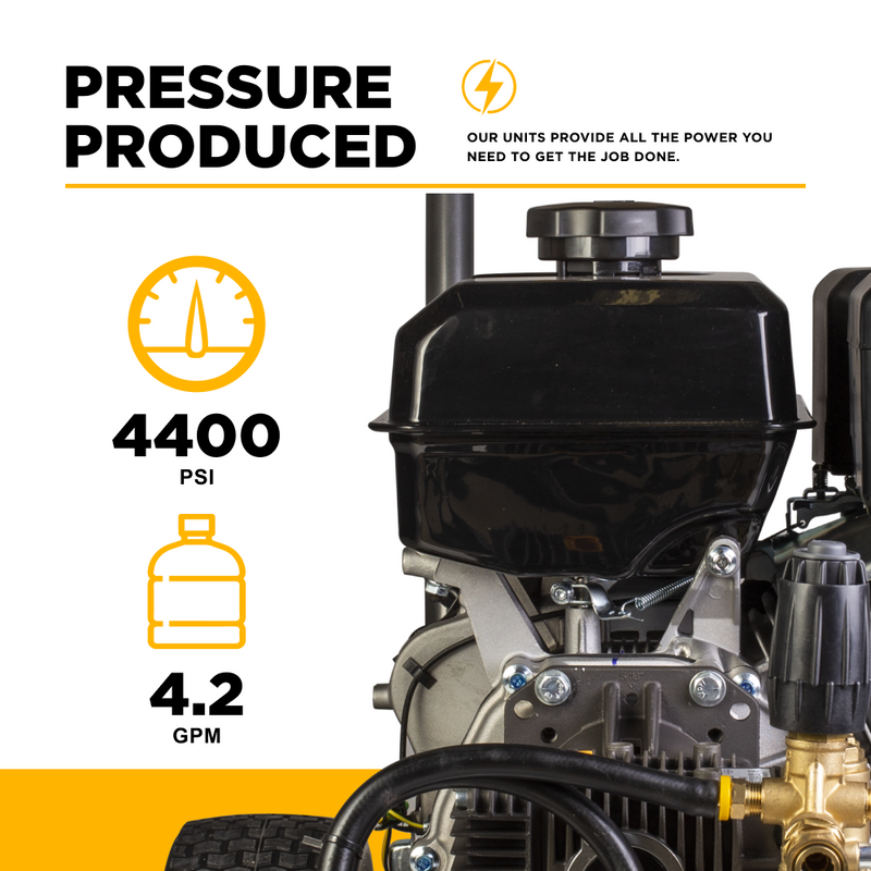 BE Power 4,400 PSI 4.2 GPM Cold Water Gas Pressure Washer - B4415PCS