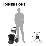 BE Power 3,400 PSI 2.5 GPM Cold Water Gas Pressure Washer - BE3475PX