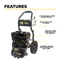 BE Power 3,400 PSI 2.5 GPM Cold Water Gas Pressure Washer - BE3475PX