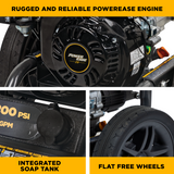 BE Power 3,400 PSI 2.5 GPM Cold Water Gas Pressure Washer - BE3475PX