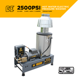 BE Power 2,500 PSI 3.5 GPM 5.0 HP Hot Water Pressure Washer with Baldor Motor and AR Triplex Pump - HW255E3CNG