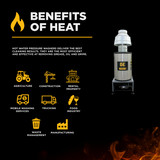 BE Power 2,500 PSI 3.5 GPM 5.0 HP Hot Water Pressure Washer with Baldor Motor and AR Triplex Pump - HW255E3CNG