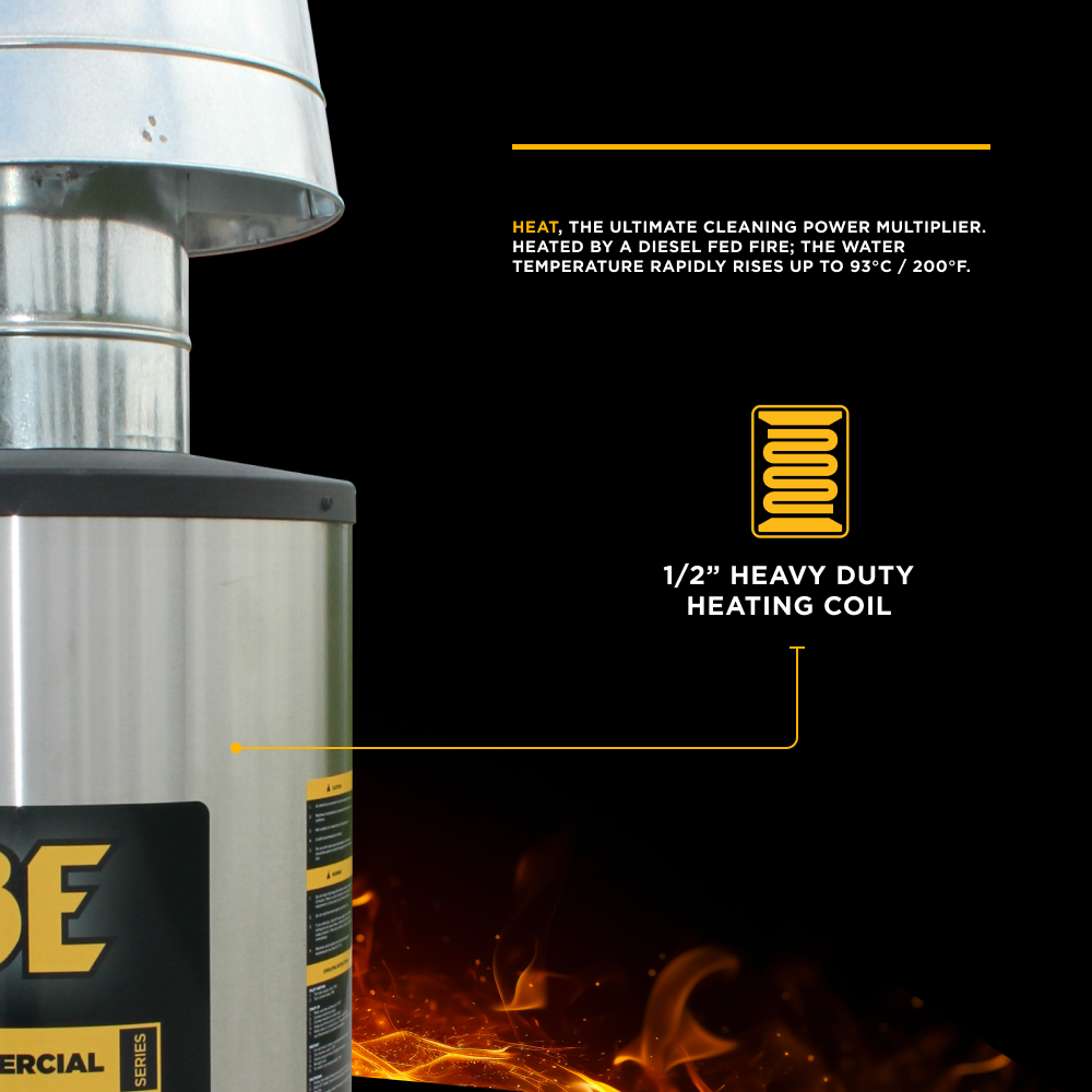 BE Power 2,500 PSI 3.5 GPM 5.0 HP Hot Water Pressure Washer with Baldor Motor and AR Triplex Pump - HW255E3CNG