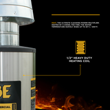 BE Power 2,500 PSI 3.5 GPM 5.0 HP Hot Water Pressure Washer with Baldor Motor and AR Triplex Pump - HW255E3CNG