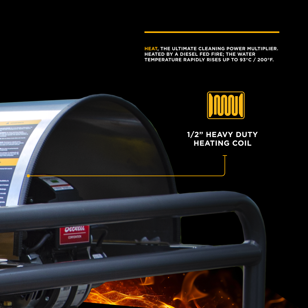 BE Power 3,000PSI 8.0GPM Hot Water Pressure Washer with Honda GX690 Engine and General Triplex Pump - HW3024HG12V