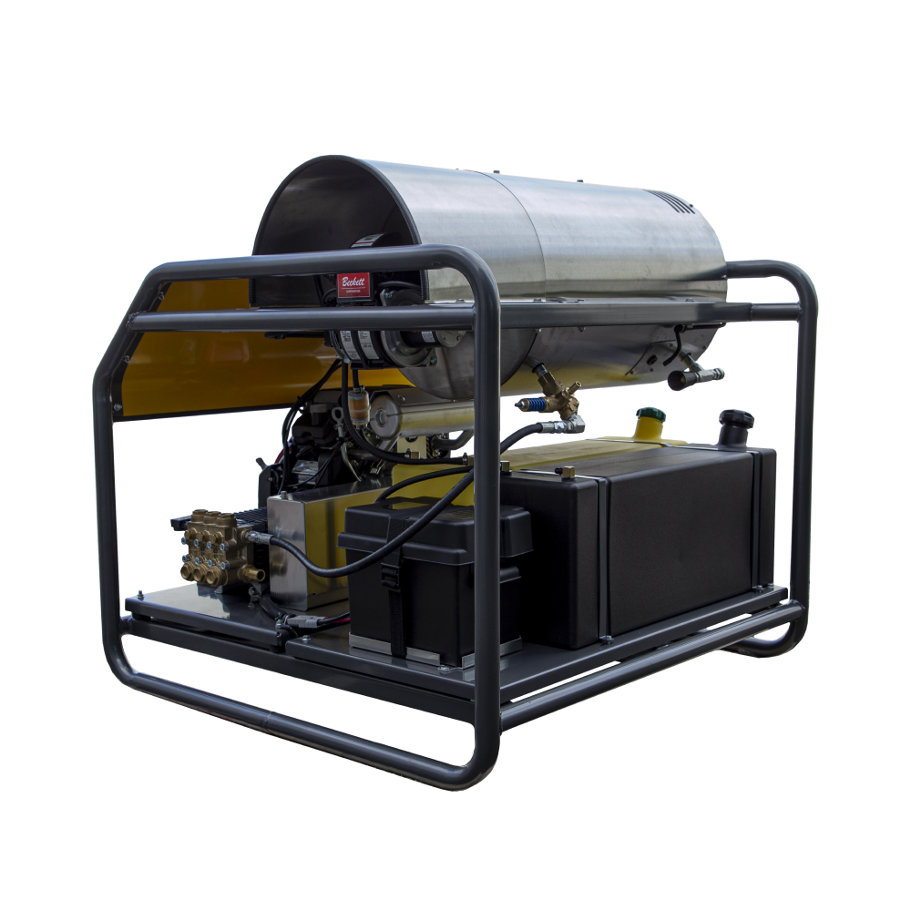 BE Power 3,000PSI 8.0GPM Hot Water Pressure Washer with Honda GX690 Engine and General Triplex Pump - HW3024HG12V