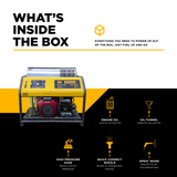 BE Power 3,000PSI 8.0GPM Hot Water Pressure Washer with Honda GX690 Engine and General Triplex Pump - HW3024HG12V