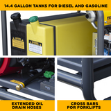 BE Power 3,000PSI 8.0GPM Hot Water Pressure Washer with Honda GX690 Engine and General Triplex Pump - HW3024HG12V