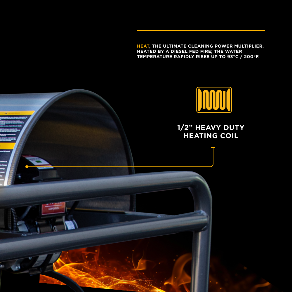 BE Power 3,500PSI 5.6GPM Hot Water Pressure Washer Honda GX690 Engine and General Triplex Pump - HW3524HG12V