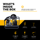 BE Power 3,500PSI 5.6GPM Hot Water Pressure Washer Honda GX690 Engine and General Triplex Pump - HW3524HG12V