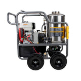 BE Power 4,000 PSI - 4.0 GPM Hot Water Pressure Washer with Honda GX390 Engine and Belt Driven General Triplex Pump - HW4013HBG