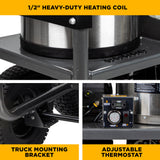 BE Power 4,000 PSI - 4.0 GPM Hot Water Pressure Washer with Honda GX390 Engine and Belt Driven General Triplex Pump - HW4013HBG