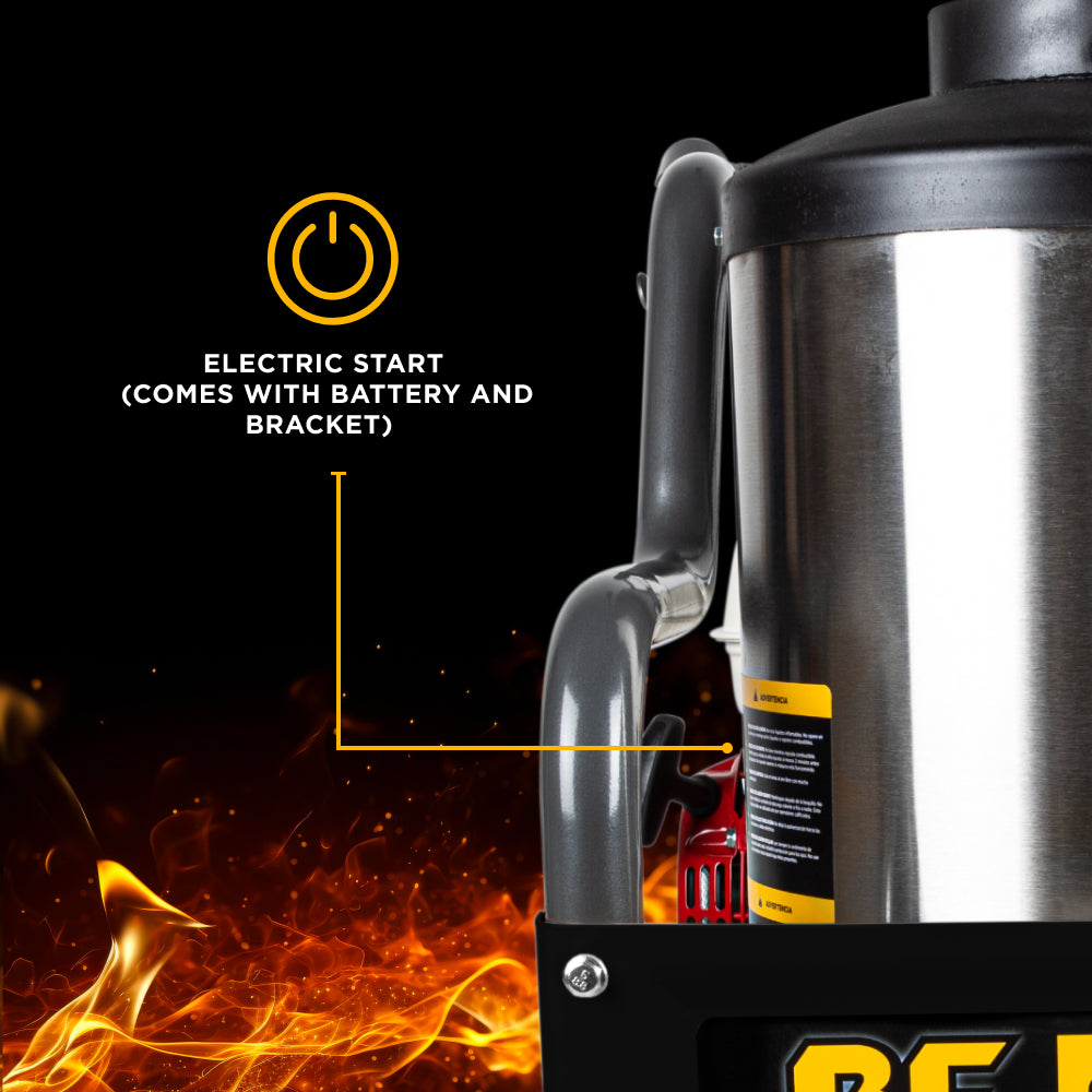 BE Power 4,000 PSI - 4.0 GPM Hot Water Pressure Washer with Honda GX390 Engine and Belt Driven General Triplex Pump - HW4013HBG