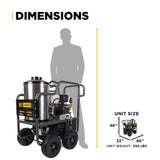 BE Power 4,000 PSI - 4.0 GPM Hot Water Pressure Washer with Honda GX390 Engine and Comet Triplex Pump - HW4013HC
