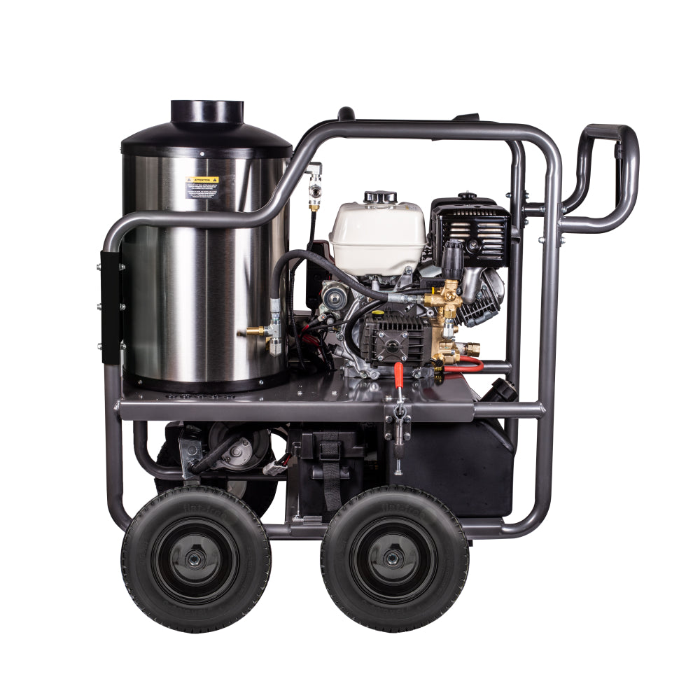 BE Power 4,000 PSI - 4.0 GPM Hot Water Pressure Washer with Honda GX390 Engine and General Triplex Pump - HW4013HG