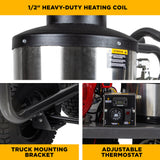 BE Power 4,000 PSI - 4.0 GPM Hot Water Pressure Washer with Honda GX390 Engine and General Triplex Pump - HW4013HG