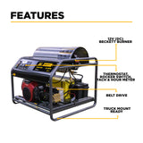 BE Power 4,000 PSI - 5.5 GPM Hot Water Pressure Washer with Honda GX690 Engine and AR Triplex Pump - HW4024HA12V