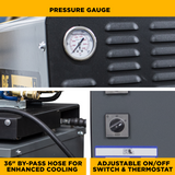 BE Power 3,000 PSI 4.0 GPM 7.5 HP Hot Water Pressure Washer with 7.5HP Motor and General Triplex Pump - X-HW3075EW3GEN