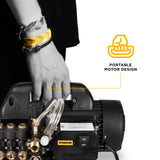 BE Power 1,500 PSI 1.6 GPM 1.5 HP Electric Pressure Washer with Powerease Motor and Triplex Pump - B1515EN