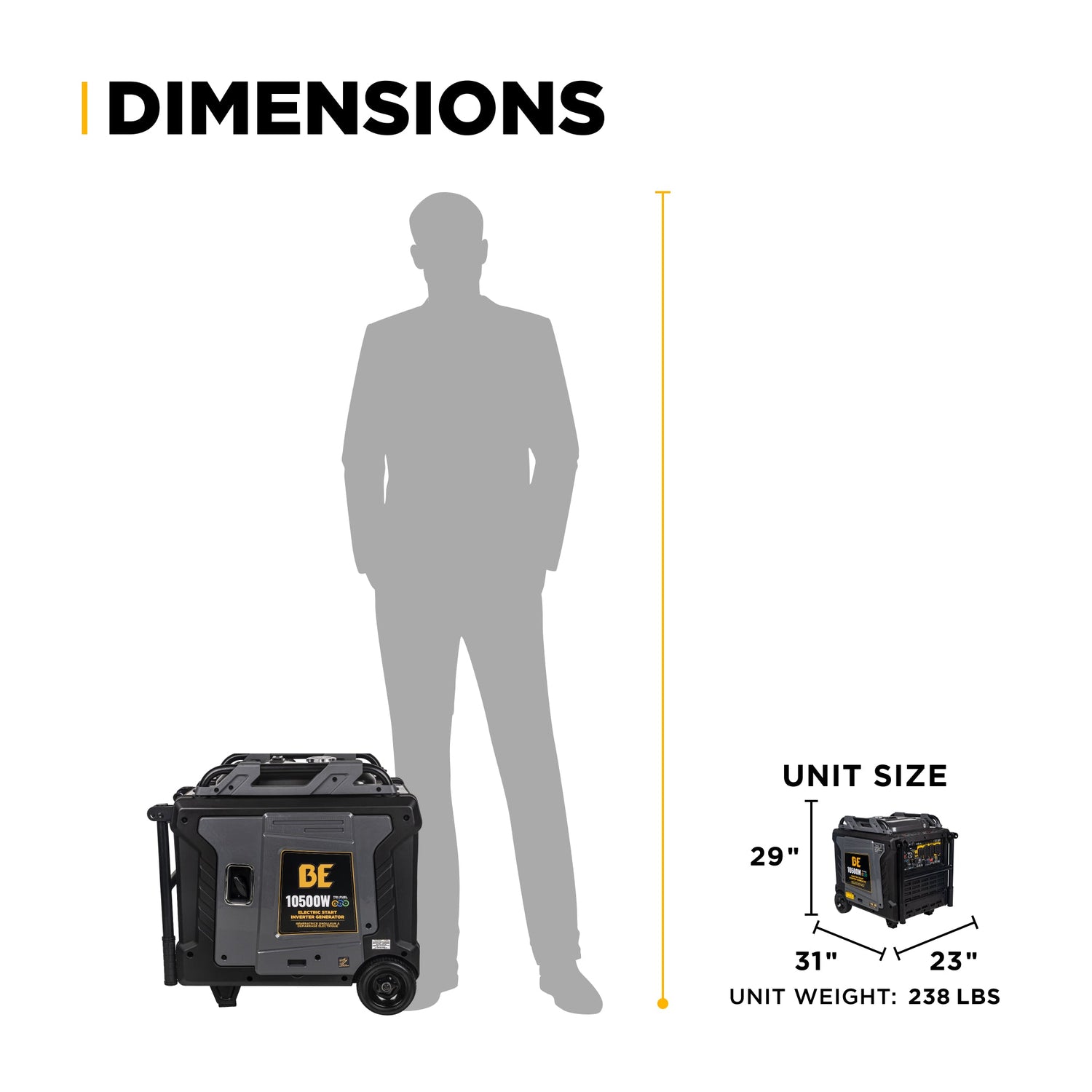 BE Power 10,500 Watt Digital Inverter Generator - BE10500IT