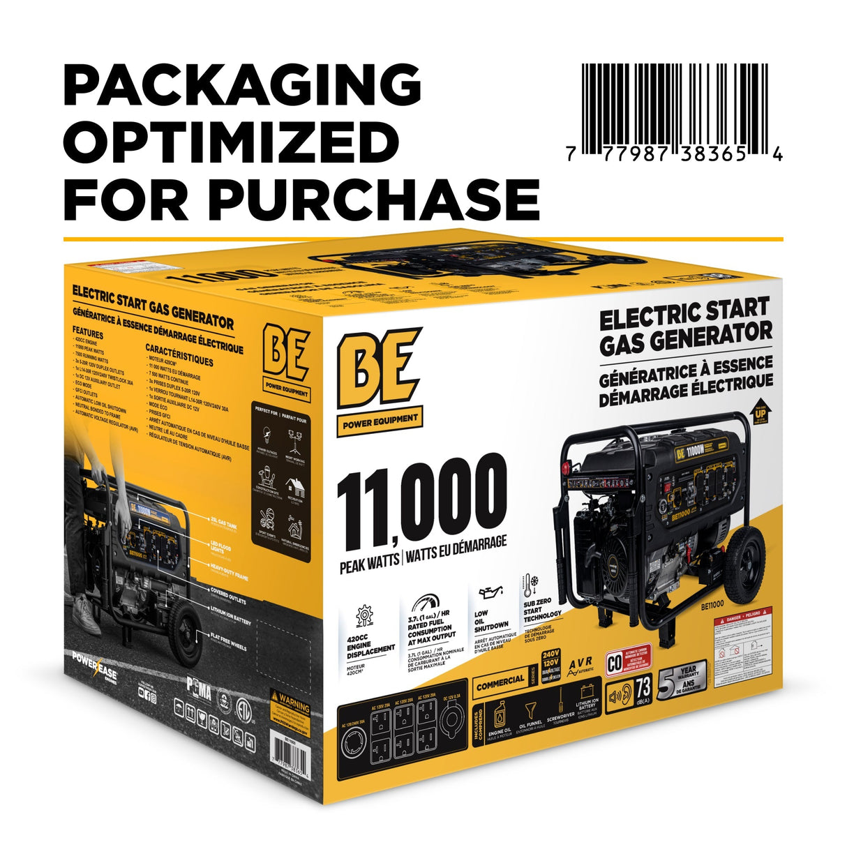 BE Power 11,000 Watt Generator - BE11000