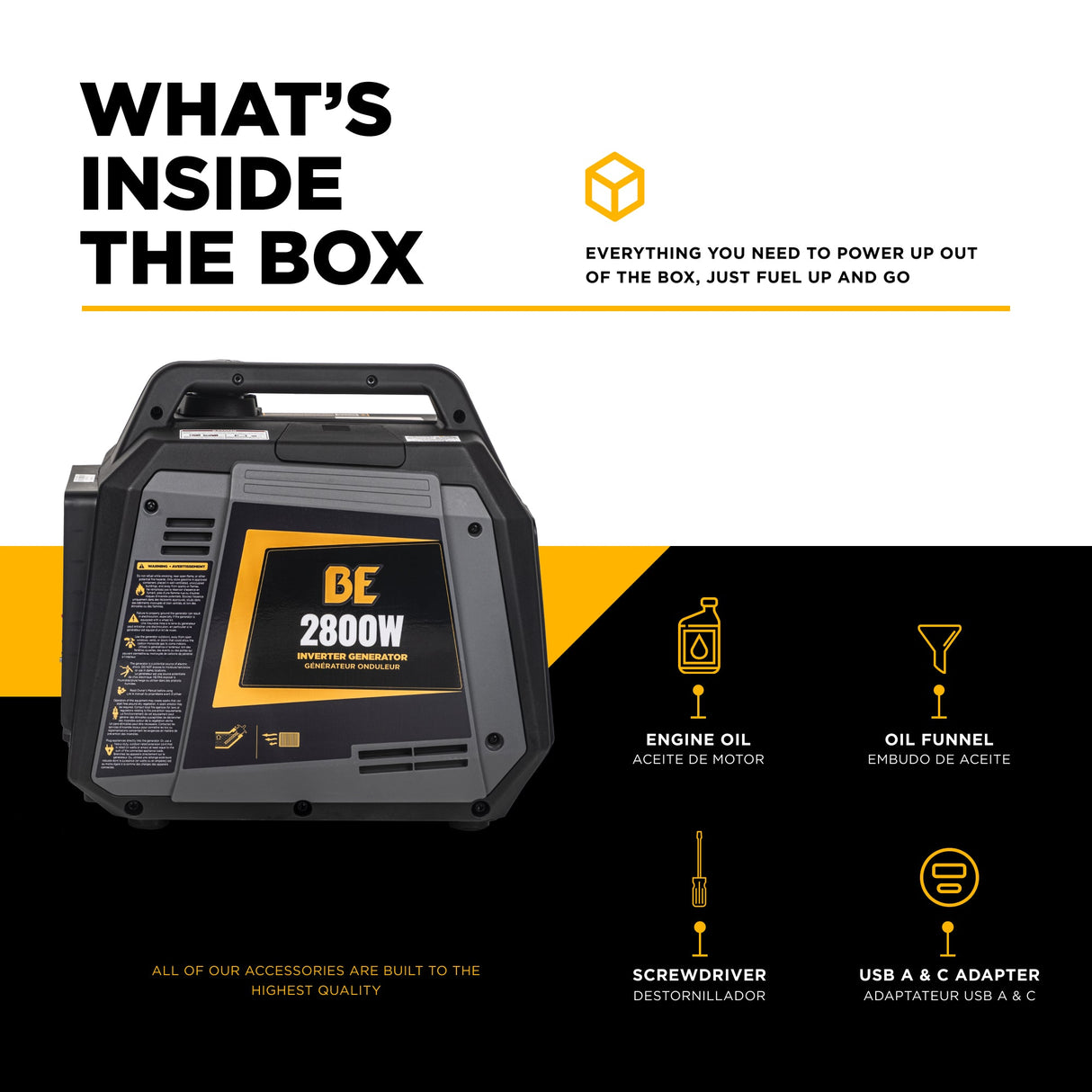 BE Power 2,800 Watt Digital Inverter Generator - BE2800I