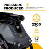 BE Power 2,300 PSI 1.7 GPM Electric Pressure Washer with Powerease Motor and AR Axial Pump - P2314EN