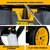 BE Power 2,300 PSI 1.7 GPM Electric Pressure Washer with Powerease Motor and AR Axial Pump - P2314EN