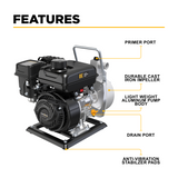 BE Power 1" Water Transfer Pump with Powerease 79 Engine