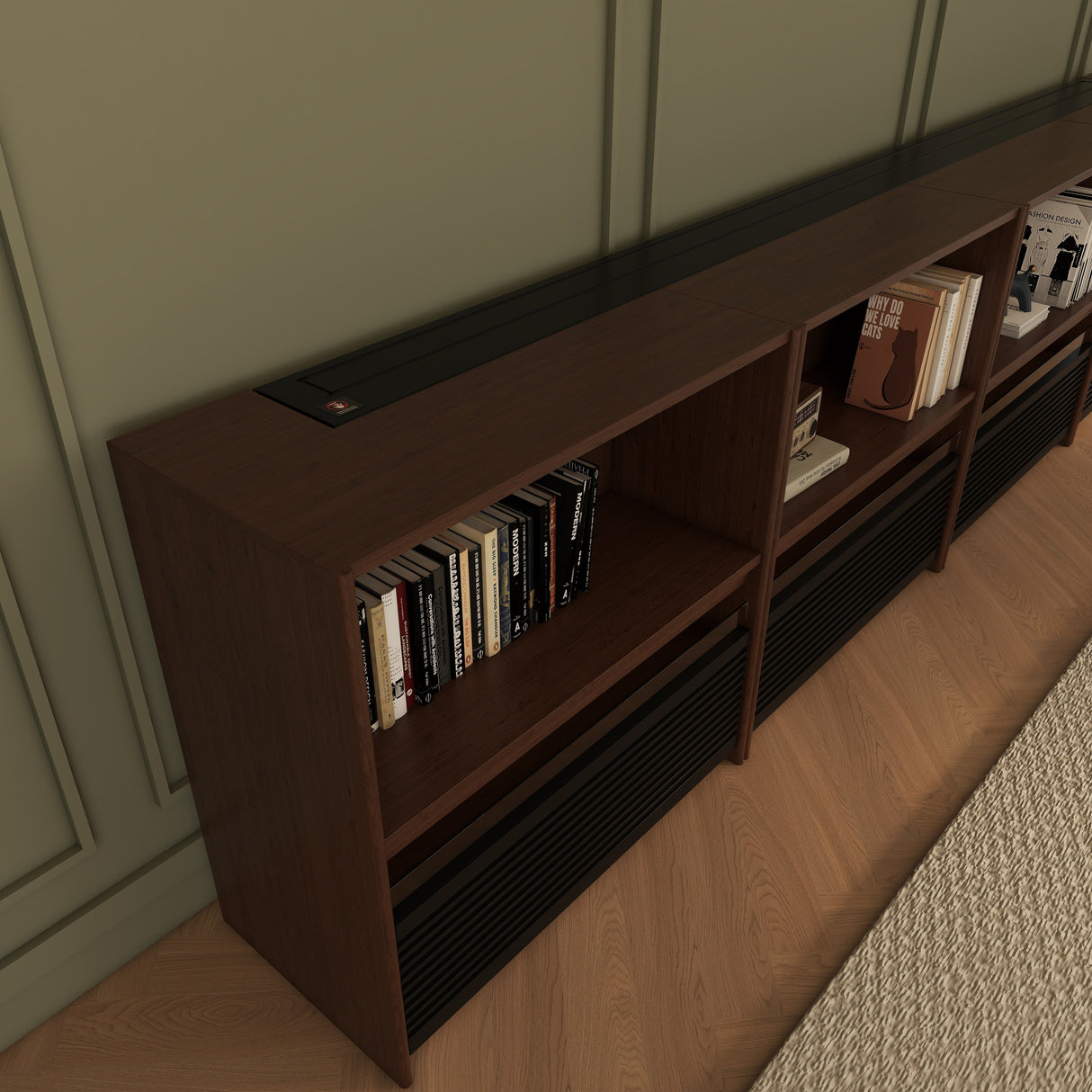 Bundle VIVIDSTORM Nexus Motorized Projector Screen Integrated Shelving Unit & S White Cinema/S ALR Motorized Tension Floor Rising Obsidian Long Throw ALR Projector screen