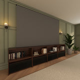 Bundle VIVIDSTORM Nexus Motorized Projector Screen Integrated Shelving Unit & S White Cinema/S ALR Motorized Tension Floor Rising Obsidian Long Throw ALR Projector screen