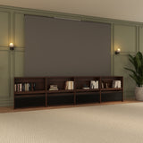 Bundle VIVIDSTORM Nexus Motorized Projector Screen Integrated Shelving Unit & S White Cinema/S ALR Motorized Tension Floor Rising Obsidian Long Throw ALR Projector screen