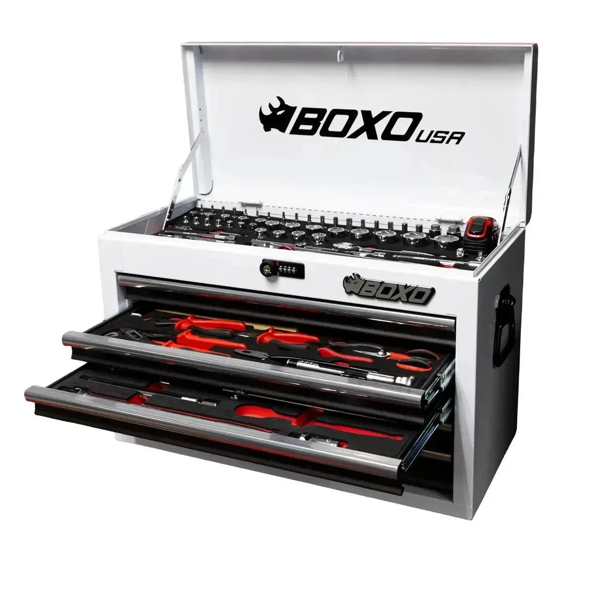 MotoBox | 103-Piece Metric Motorcycle Tool Set with 5-Drawer Hand Carry Tool Box