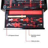 MotoBox | Ricky Carmichael 26" 5-Drawer Portable Tool Box with 103-Piece Metric Motorcycle Tool Set