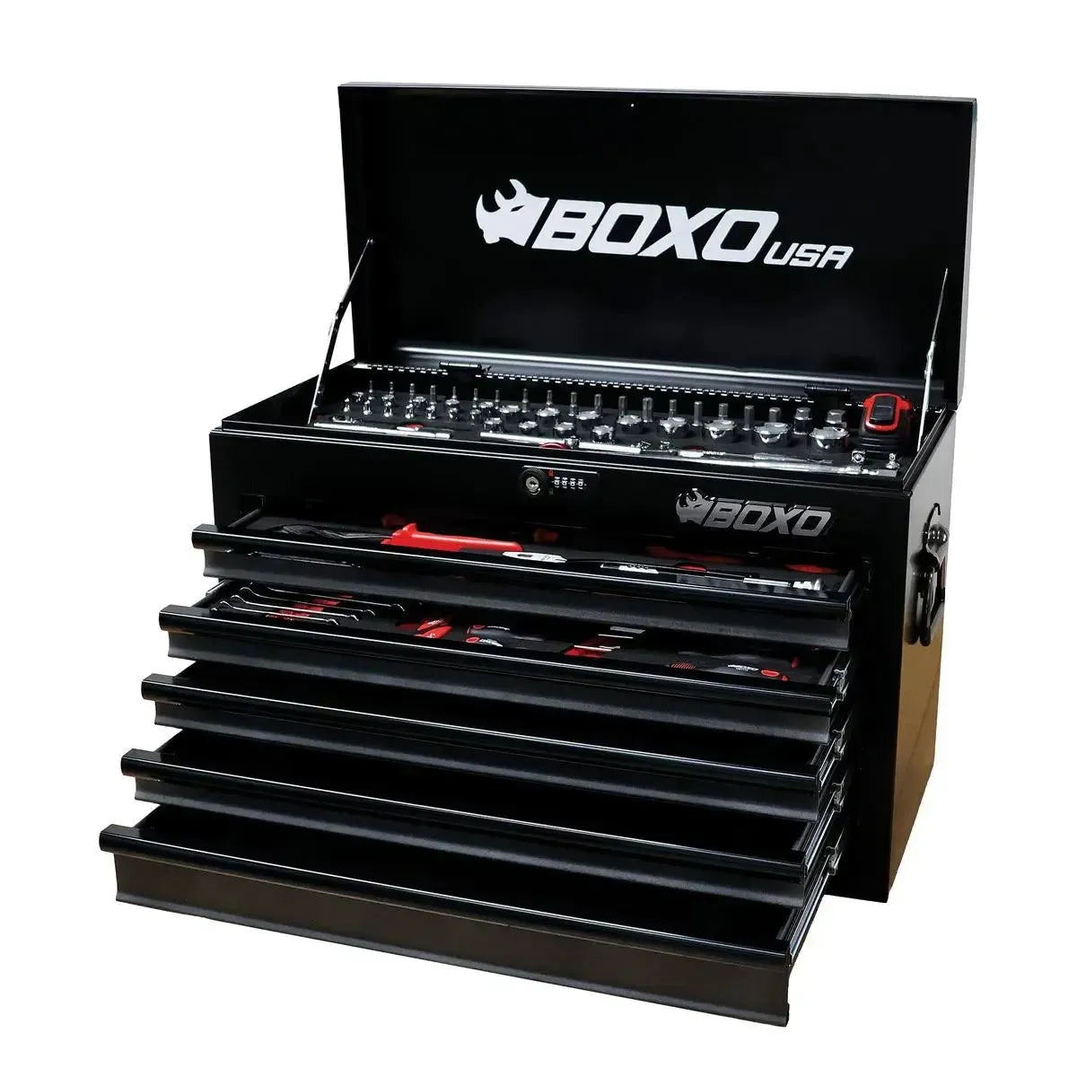 MotoBox | Ricky Carmichael 26" 5-Drawer Portable Tool Box with 103-Piece Metric Motorcycle Tool Set
