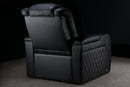 Valencia 2025 New Tuscany XL Ultimate Luxury Leather Home Theater Seating Row of 2, Onyx
