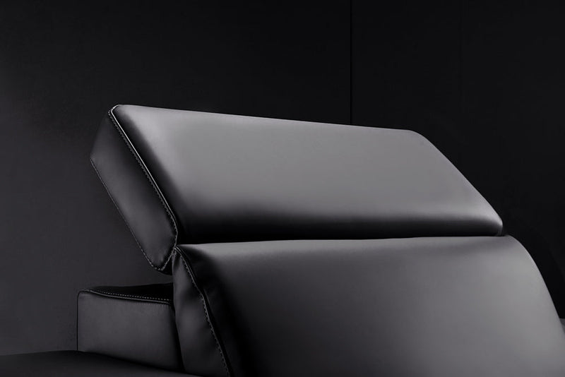 Valencia Barcelona Grand Leather Home Theater Seating Row of 5, Charcoal Grey
