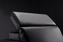 Valencia Barcelona Grand Leather Home Theater Seating Row of 4 Loveseat Center, Charcoal Grey